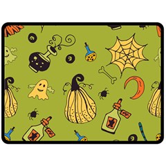 Funny Scary Spooky Halloween Party Design Fleece Blanket (large) 