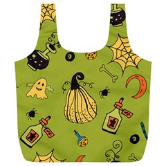 Funny Scary Spooky Halloween Party Design Full Print Recycle Bag (xl)