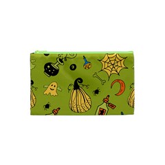 Funny Scary Spooky Halloween Party Design Cosmetic Bag (xs) by HalloweenParty