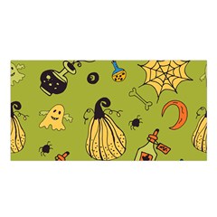 Funny Scary Spooky Halloween Party Design Satin Shawl by HalloweenParty