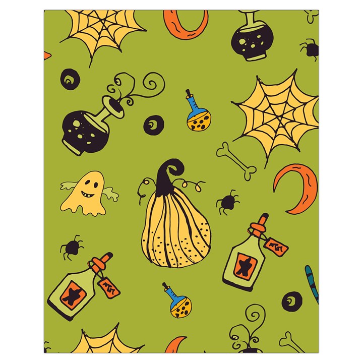 Funny Scary Spooky Halloween Party Design Drawstring Bag (Small)