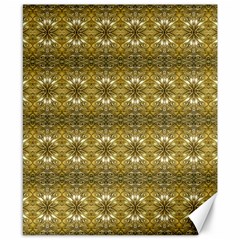Golden Ornate Pattern Canvas 8  X 10  by dflcprintsclothing