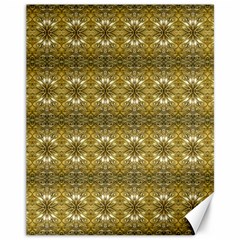 Golden Ornate Pattern Canvas 11  x 14 