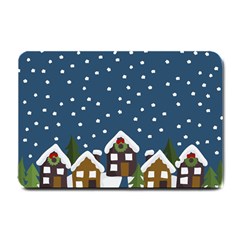 Winter Idyll Small Doormat  by Valentinaart