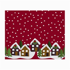 Winter Idyll Small Glasses Cloth (2-side) by Valentinaart
