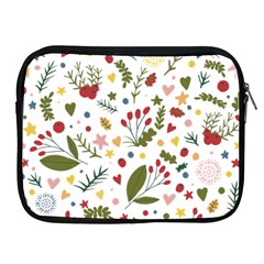 Floral Christmas Pattern  Apple Ipad 2/3/4 Zipper Cases by Valentinaart