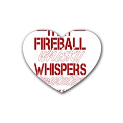 Fireball Whiskey Shirt Solid Letters 2016 Heart Coaster (4 Pack)  by crcustomgifts