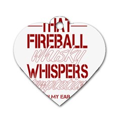 Fireball Whiskey Shirt Solid Letters 2016 Dog Tag Heart (two Sides) by crcustomgifts