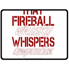 Fireball Whiskey Shirt Solid Letters 2016 Fleece Blanket (large)  by crcustomgifts
