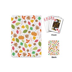 Thanksgiving Pattern Playing Cards (mini) by Valentinaart