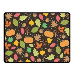 Thanksgiving Pattern Double Sided Fleece Blanket (small)  by Valentinaart