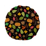 Thanksgiving pattern Standard 15  Premium Round Cushions Front