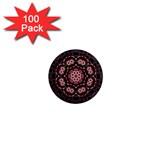 Fantasy Flowers Ornate And Polka Dots Landscape 1  Mini Magnets (100 pack)  Front