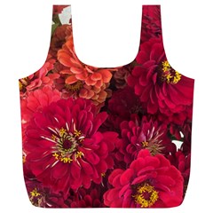 Peach And Pink Zinnias Full Print Recycle Bag (xl) by bloomingvinedesign