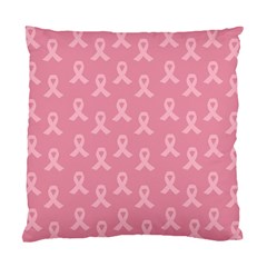 Pink Ribbon - Breast Cancer Awareness Month Standard Cushion Case (two Sides) by Valentinaart