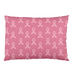 Pink Ribbon - Breast Cancer Awareness Month Pillow Case by Valentinaart