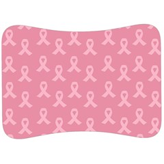 Pink Ribbon - Breast Cancer Awareness Month Velour Seat Head Rest Cushion by Valentinaart