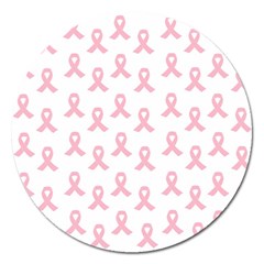 Pink Ribbon - Breast Cancer Awareness Month Magnet 5  (round) by Valentinaart