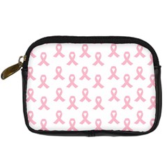 Pink Ribbon - Breast Cancer Awareness Month Digital Camera Leather Case by Valentinaart