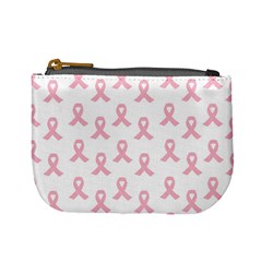 Pink Ribbon - Breast Cancer Awareness Month Mini Coin Purse by Valentinaart