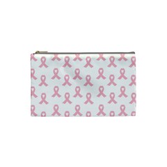Pink Ribbon - Breast Cancer Awareness Month Cosmetic Bag (small) by Valentinaart