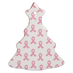 Pink Ribbon - Breast Cancer Awareness Month Christmas Tree Ornament (two Sides) by Valentinaart