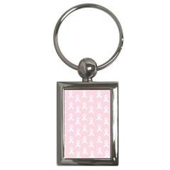 Pink Ribbon - Breast Cancer Awareness Month Key Chains (rectangle)  by Valentinaart