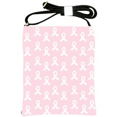 Pink Ribbon - Breast Cancer Awareness Month Shoulder Sling Bag by Valentinaart