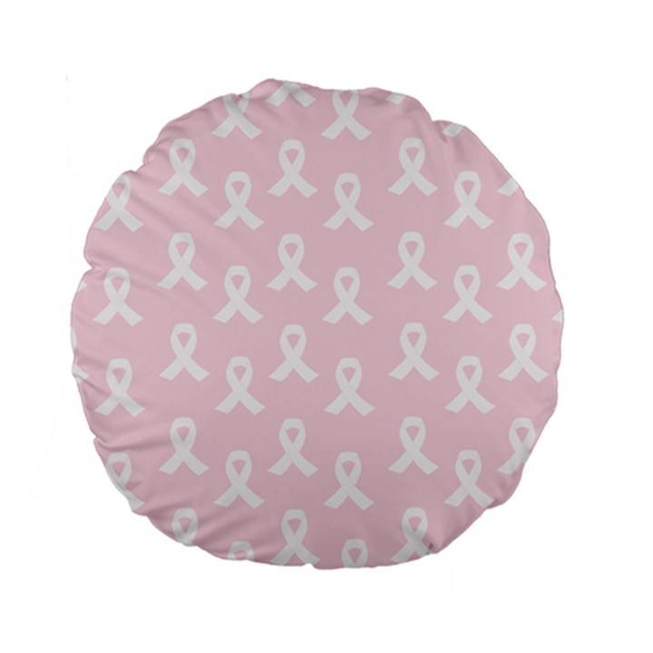 Pink Ribbon - breast cancer awareness month Standard 15  Premium Round Cushions
