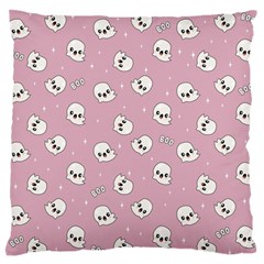 Cute Kawaii Ghost Pattern Large Flano Cushion Case (one Side) by Valentinaart