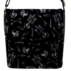 Human Skeleton Pattern - Halloween  Flap Closure Messenger Bag (s) by Valentinaart