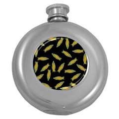 Corn Pattern Round Hip Flask (5 Oz) by Valentinaart