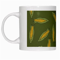 Corn Pattern White Mugs by Valentinaart