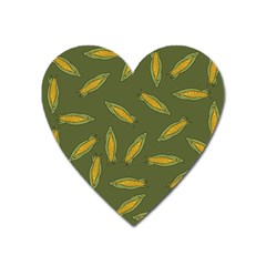 Corn Pattern Heart Magnet by Valentinaart