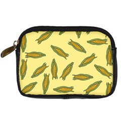 Corn Pattern Digital Camera Leather Case by Valentinaart