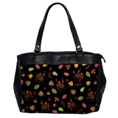 Thanksgiving Turkey Pattern Oversize Office Handbag by Valentinaart