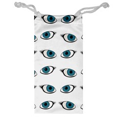 Blue Eyes Pattern Jewelry Bag by Valentinaart