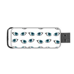 Blue Eyes Pattern Portable Usb Flash (one Side) by Valentinaart