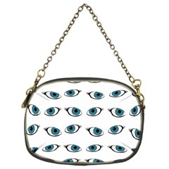 Blue Eyes Pattern Chain Purse (two Sides) by Valentinaart