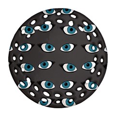 Blue Eyes Pattern Ornament (round Filigree)