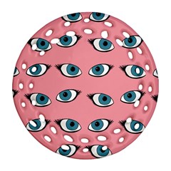 Blue Eyes Pattern Ornament (round Filigree)