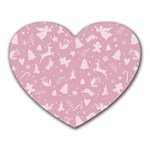 Christmas pattern Heart Mousepads Front