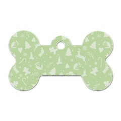 Christmas Pattern Dog Tag Bone (one Side) by Valentinaart