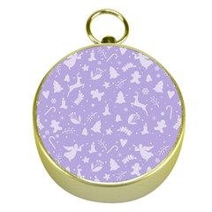 Christmas Pattern Gold Compasses
