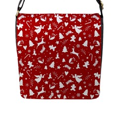 Christmas Pattern Flap Closure Messenger Bag (l) by Valentinaart