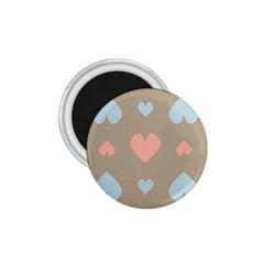 Hearts Heart Love Romantic Brown 1 75  Magnets by Sapixe