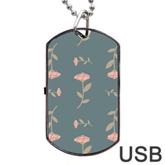 Florets Roses Rose Flowers Flower Dog Tag Usb Flash (two Sides) by Sapixe