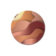 Autumn Copper Gradients Copyspace Magnet 3  (round)
