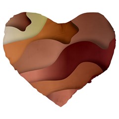 Autumn Copper Gradients Copyspace Large 19  Premium Flano Heart Shape Cushions