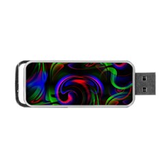 Swirl Background Design Colorful Portable Usb Flash (two Sides) by Sapixe